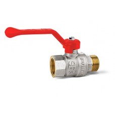 Кран шаровой латунный LD Pride 47.32.В-Н.Р (red)