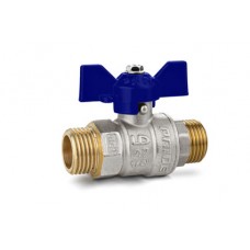 Кран шаровой латунный LD Pride 47.20.Н-Н.Б (blue)