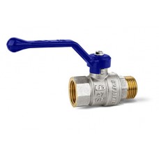 Кран шаровой латунный LD Pride 47.25.В-Н.Р (blue)
