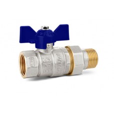 Кран шаровой латунный LD Pride 47.25.В-ГШ.Б (blue)