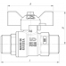 Кран шаровой латунный LD Pride 47.20.Н-Н.Б (white)