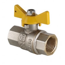 Кран шаровый газовый VALGAS, рукоятка бабочка 3/4"; муфта-муфта артикул VT.277.N.05 VALTEC