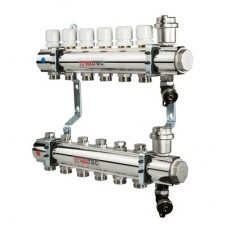 Коллекторная группа в сборе, 1";х11 выходов Евроконус 3/4"; артикул VTc.594.EMNX.0611 VALTEC