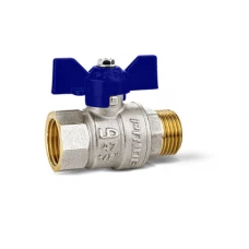 Кран шаровой латунный LD Pride 47.25.В-Н.Б (blue)