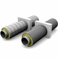 Опора неподвижная на трубу 108х4,0 в ППУ ПЭ 200