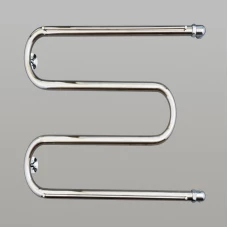 Водяной полотенцесушитель М-образный с полкой 500х800 наружная резьба 1"; из нержавеющей стали