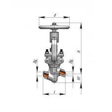 Вентиль запорный 1054-40-0 1054-40-0