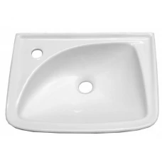 Умывальник Мотив белый с одним отверстием левый первой величины без комплекта Лобня