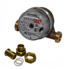 Счетчик для горячей воды СВК-15-3-2 Ду15 L=110 Ру10 Т90C в комплекте Арзамас Счетчик для горячей воды СВК-15-3-2 Ду15 L=110 Ру10 Т90C в комплекте Арзамас