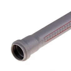 Труба PP-H серая безнапорная Дн75х1,9 L=1.0м в комплекте 113040 Ostendorf
