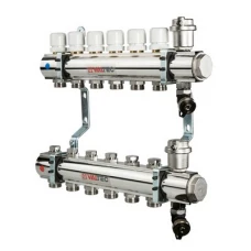 Коллекторная группа в сборе, 1";х9 выходов Евроконус 3/4"; артикул VTc.594.EMNX.0609 VALTEC Коллекторная группа в сборе, 1";х9 выходов Евроконус 3/4"; артикул VTc.594.EMNX.0609 VALTEC