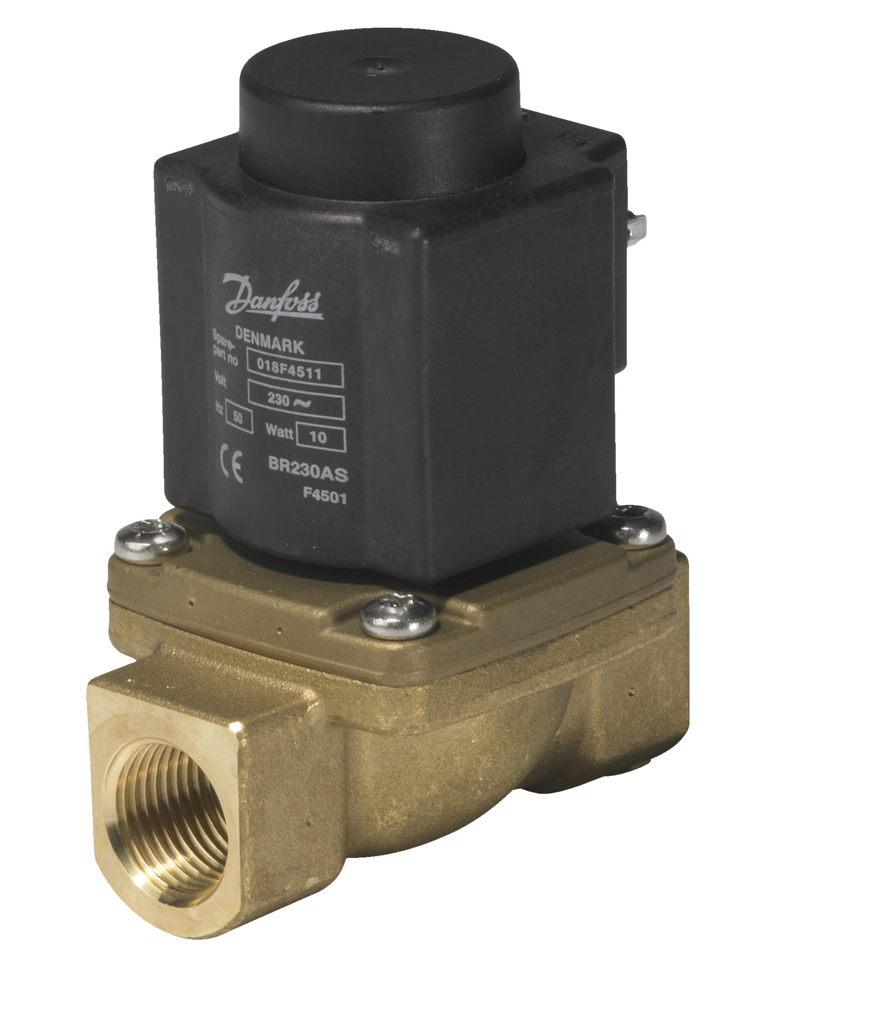 Danfoss 032U380531 — Клапан электромагнитный EV225B, присоединение G 1/2", материал уплотнения PTFE, нормально закрытый