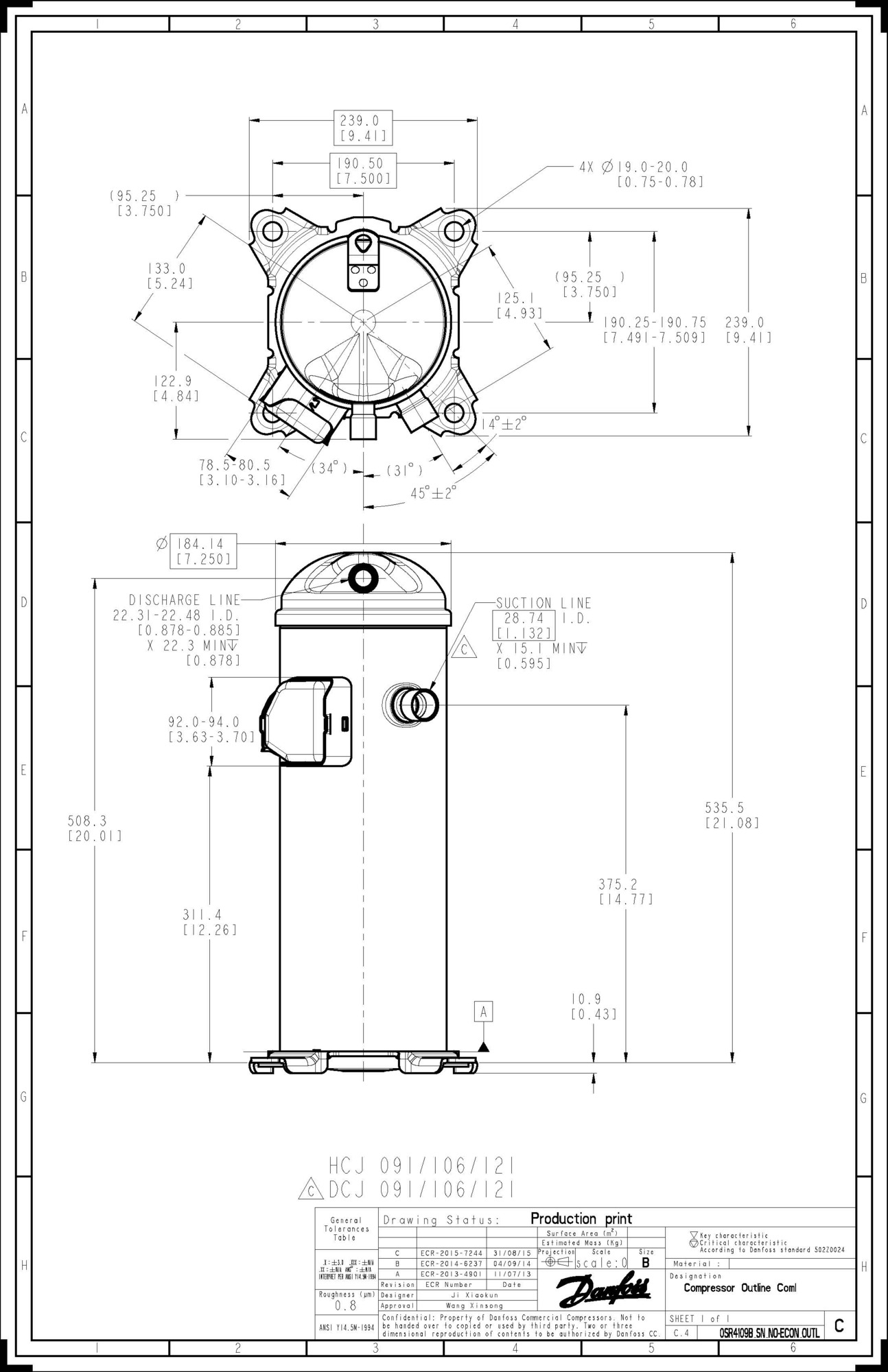 DCJ106T4LC8 Компрессор спиральный