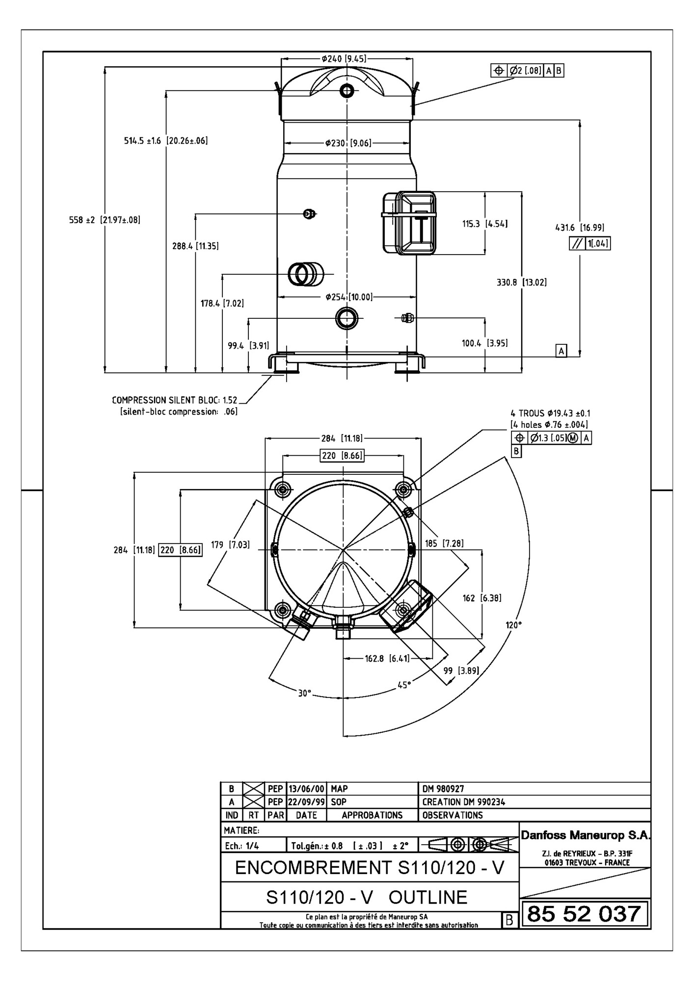 SM120-4VM Компрессор спиральный