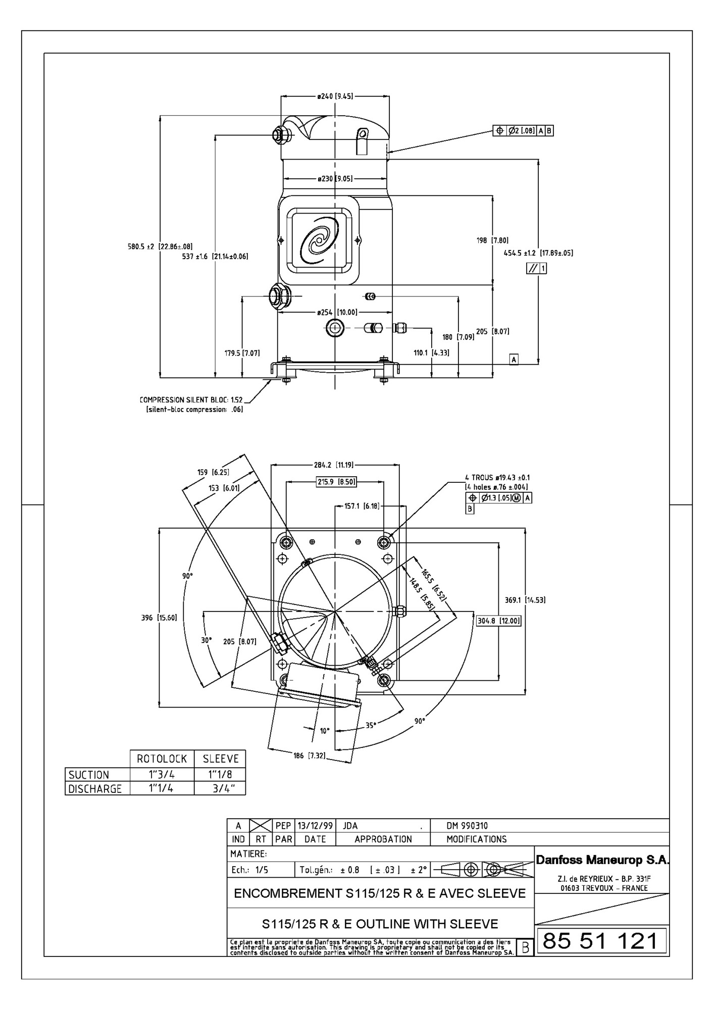 SM125-4RI компрессор спиральный