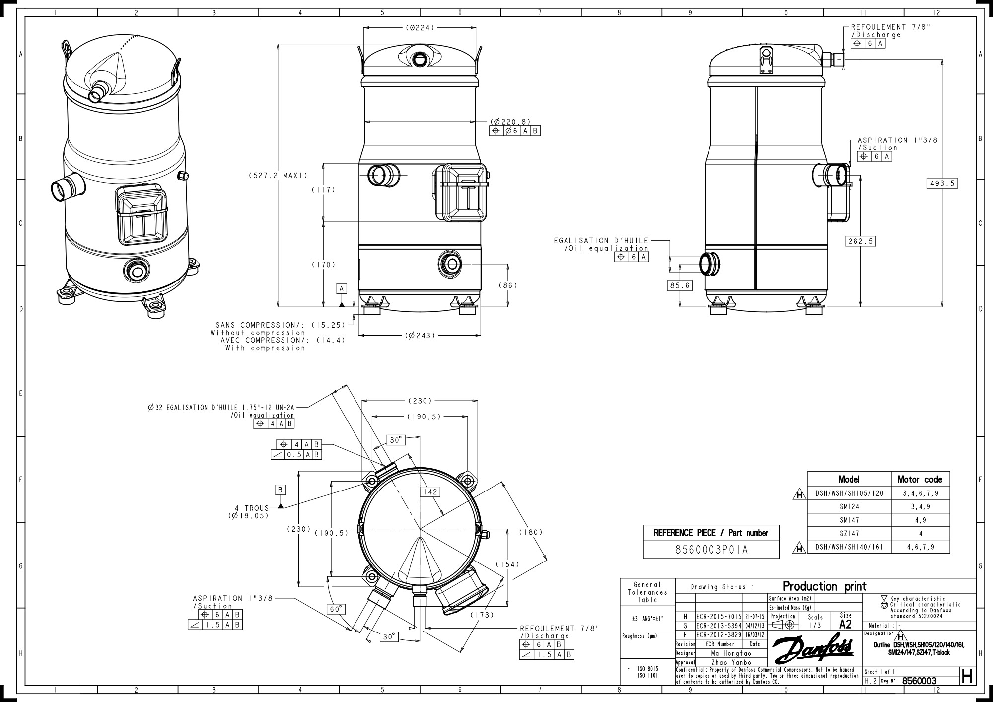 SM147A4ALB компрессор спиральный