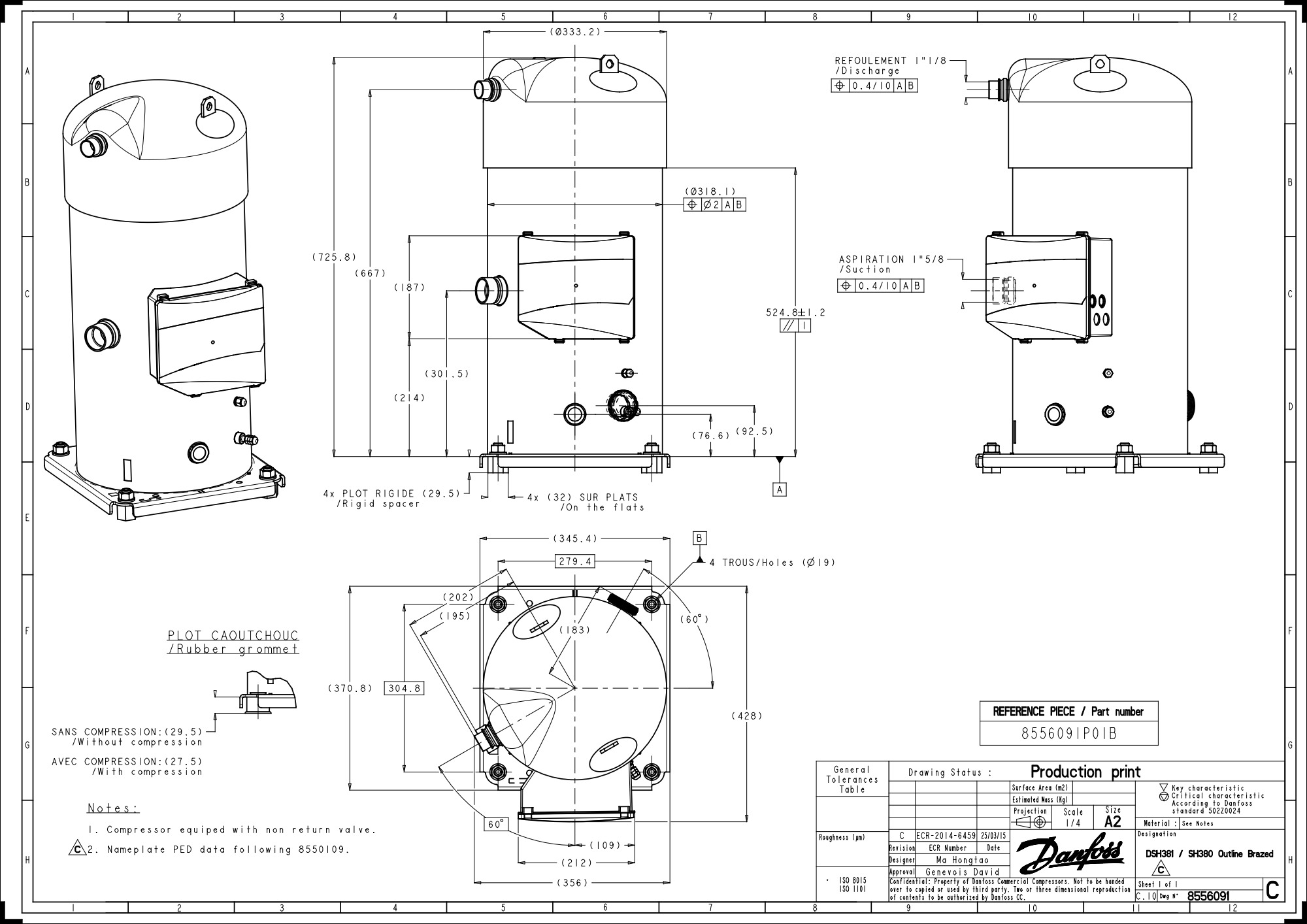 SH380A4AAE Компрессор спиральный