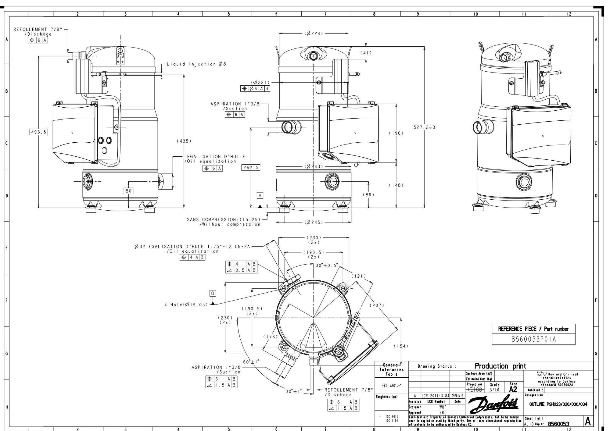 PSH026A4CLD  Компрессор спиральный