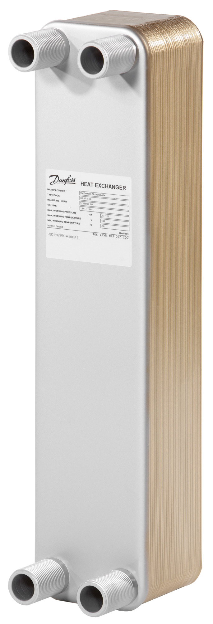 Danfoss 004B1684 — Паяный пластинчатый теплообменник XB 37L-1-70