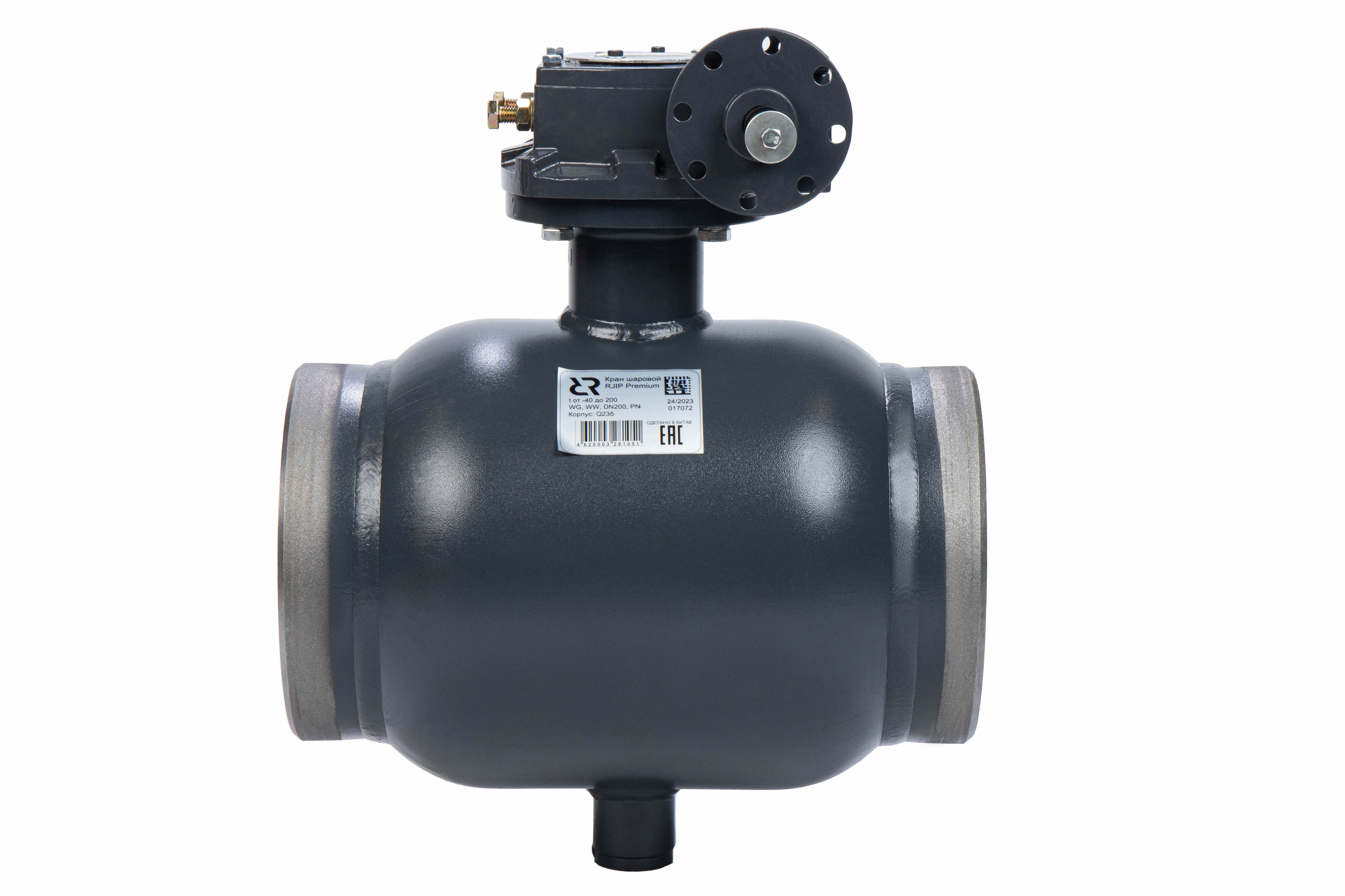Ридан RJIP Premium 065N0167GR — Кран шаровой WW DN300 PN25 GF (приварной, под привод, стандартный проход)